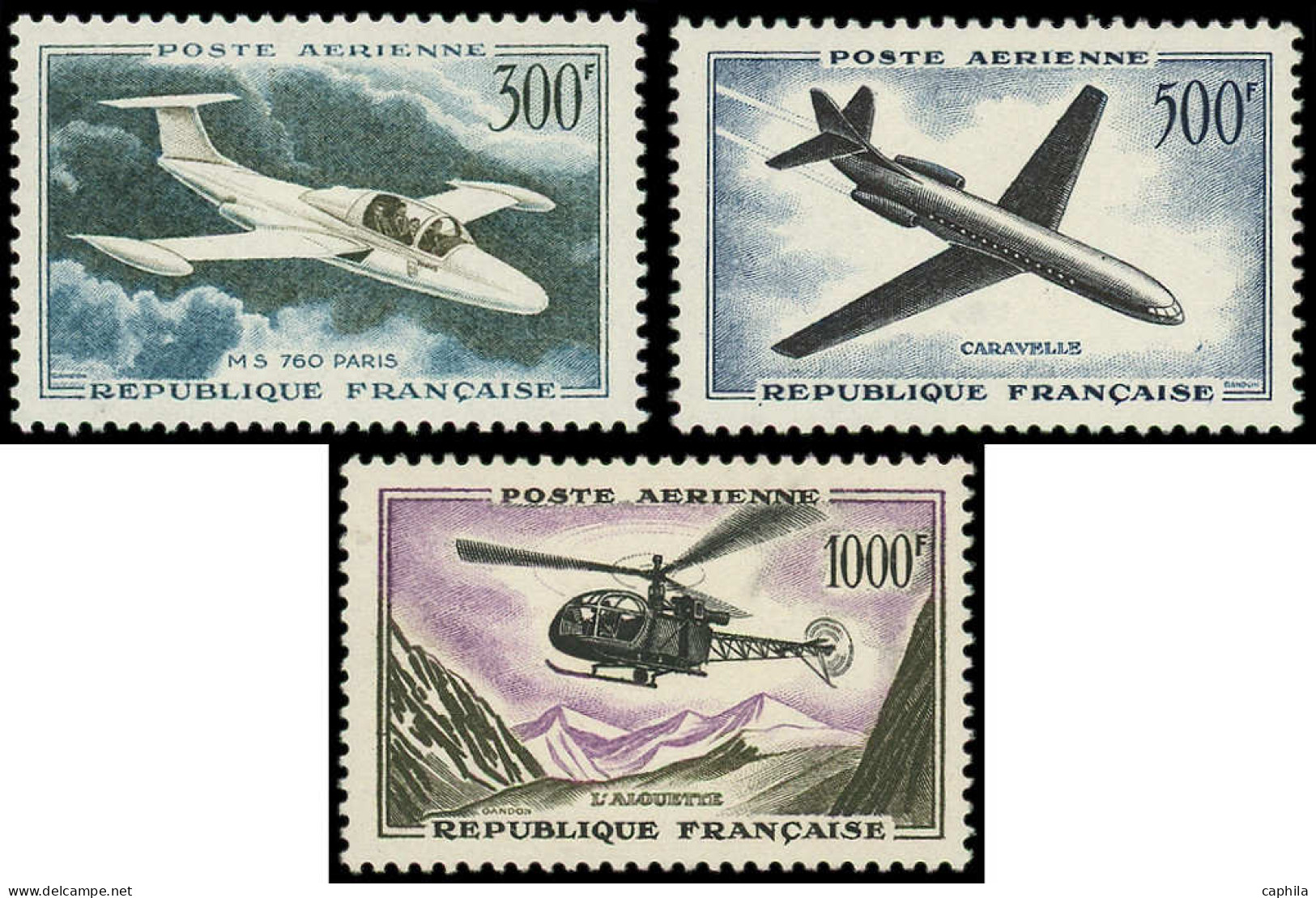 ** FRANCE - Poste Aérienne - 35/37, Prototypes - 1927-1959 Postfris