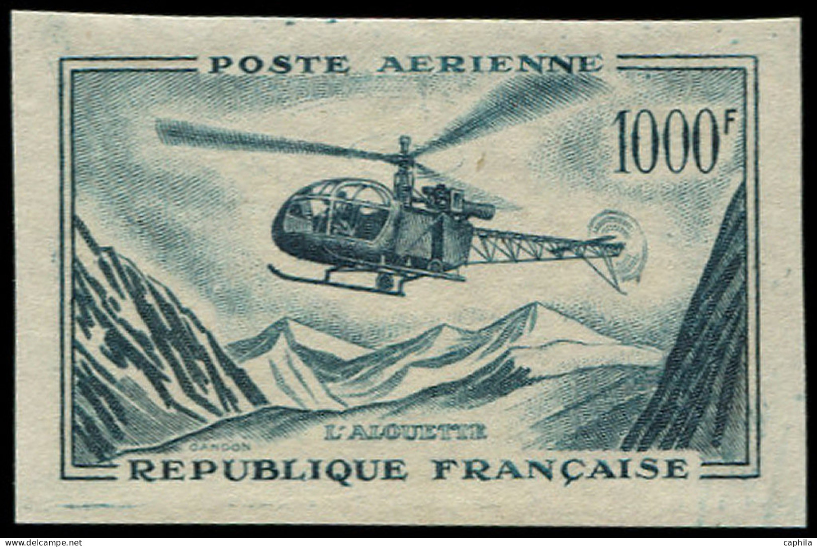 ** FRANCE - Poste Aérienne - 37, Essai De Couleur: Alouette (Spink) - 1927-1959 Mint/hinged