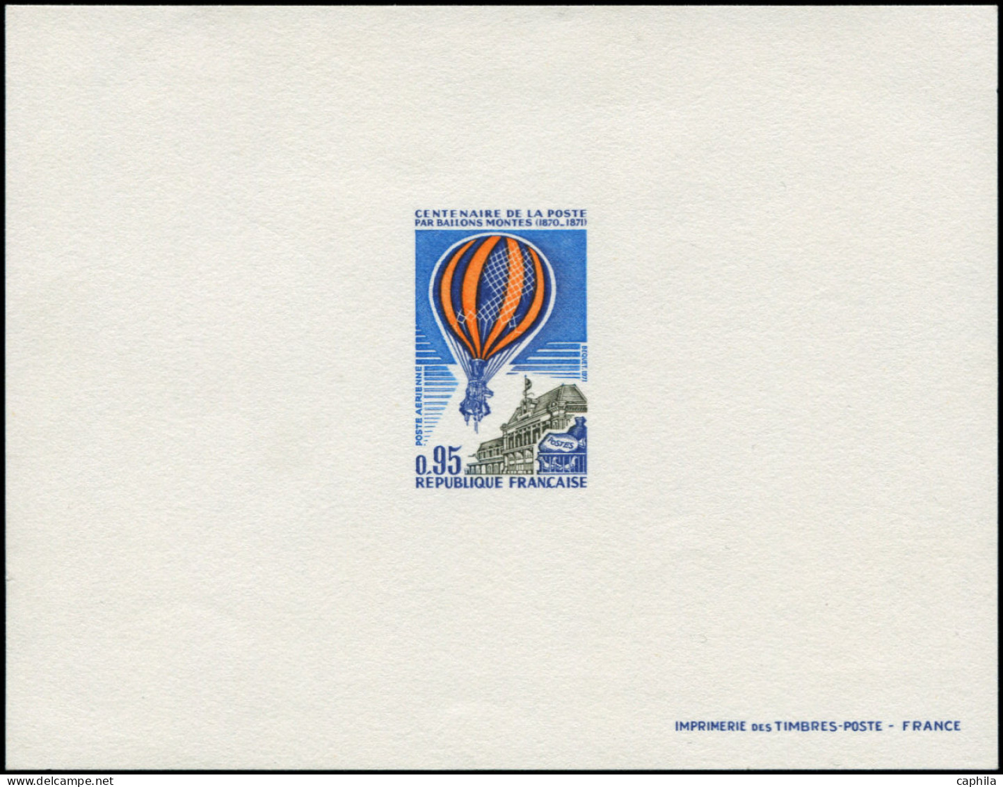 EPL FRANCE - Poste Aérienne - 45, épreuve De Luxe: Centenaire De La Poste Par Ballon - 1960-.... Mint/hinged