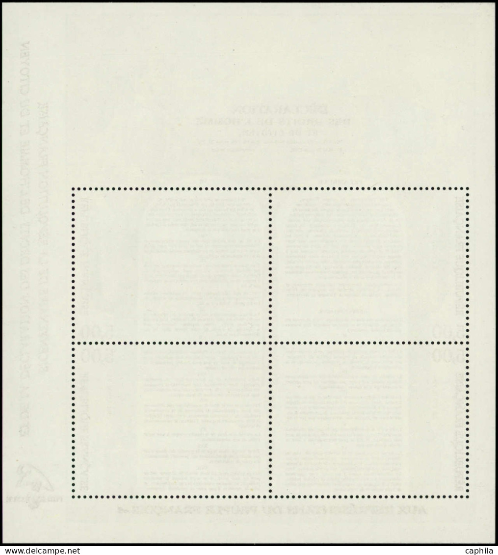 ** FRANCE - Blocs Feuillets - 11c, Papier Fluo: Droits De L'Homme - Sonstige & Ohne Zuordnung