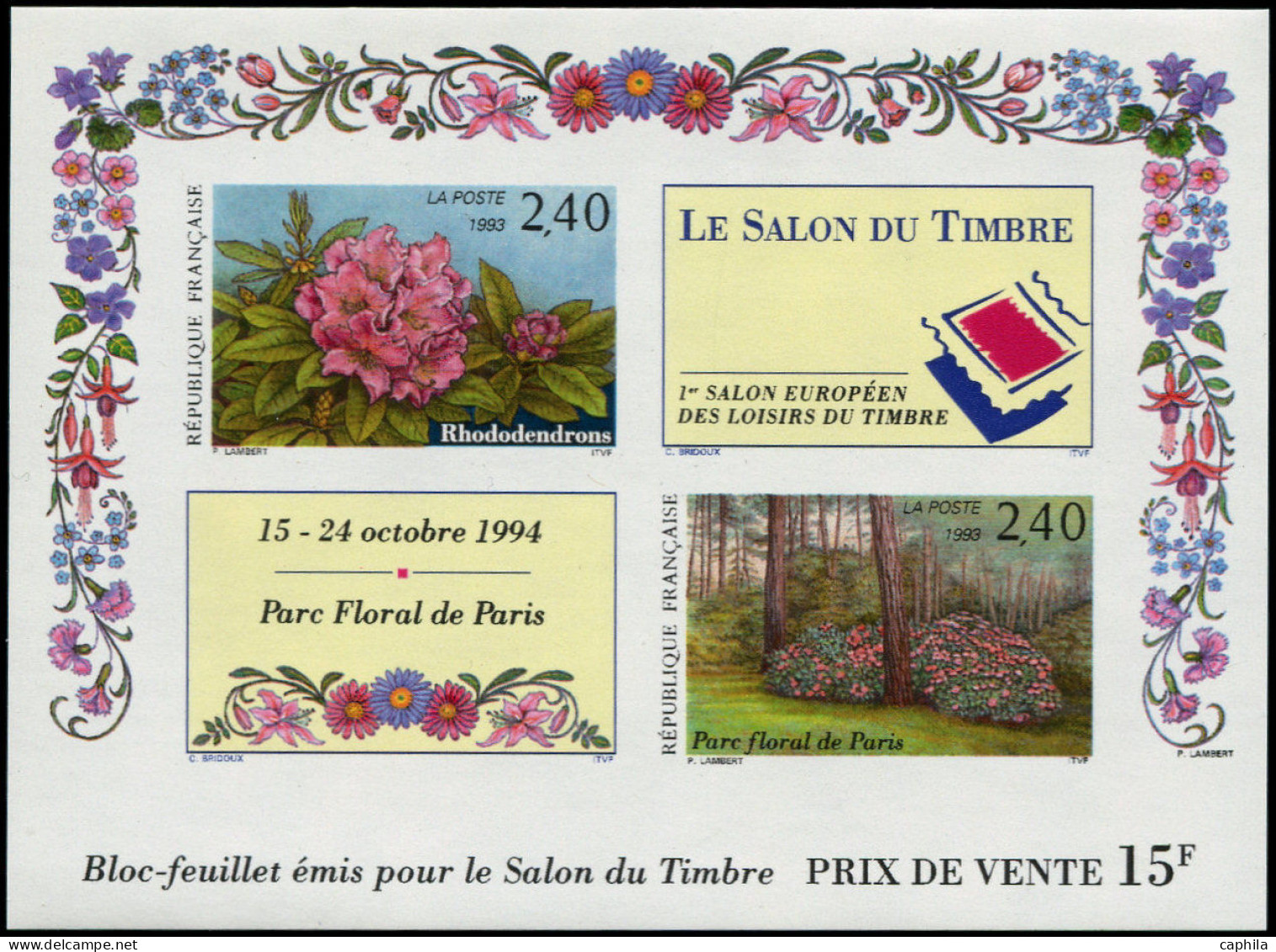 ** FRANCE - Blocs Feuillets - 15a, Non Dentelé: Salon Du Timbre 1994 - Other & Unclassified