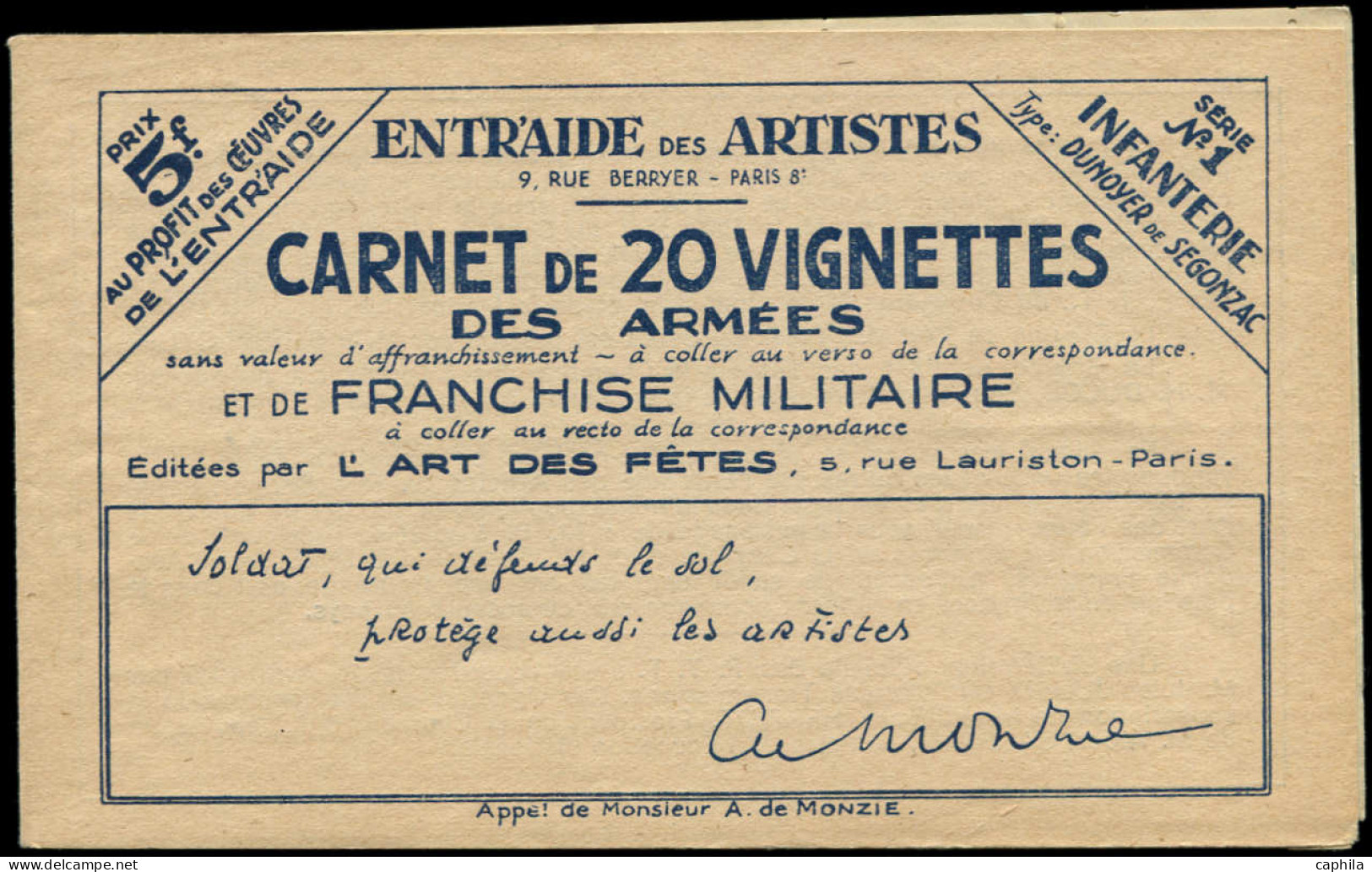 ** FRANCE - Carnets - Spink 246, Complet, Luxe: Infanterie - Andere & Zonder Classificatie