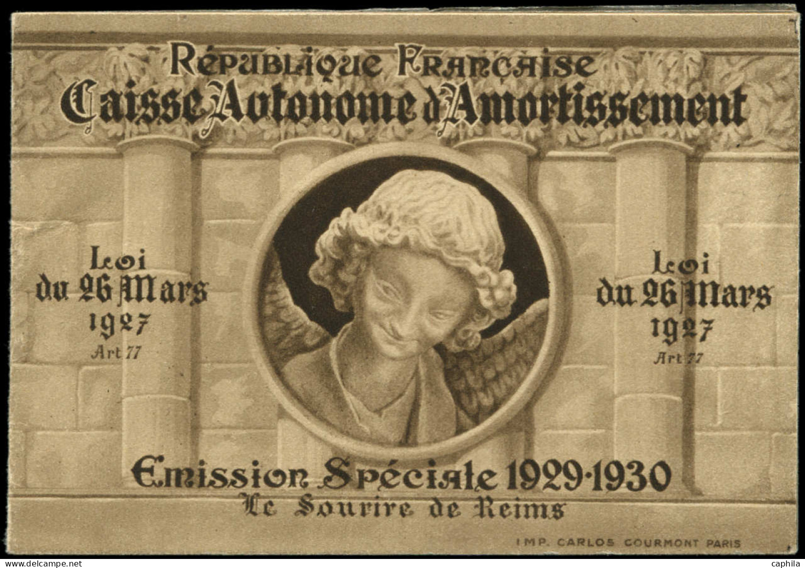 ** FRANCE - Carnets - 256-C1, Carnet Complet, Luxe: Sourire De Reims - Commémoratifs