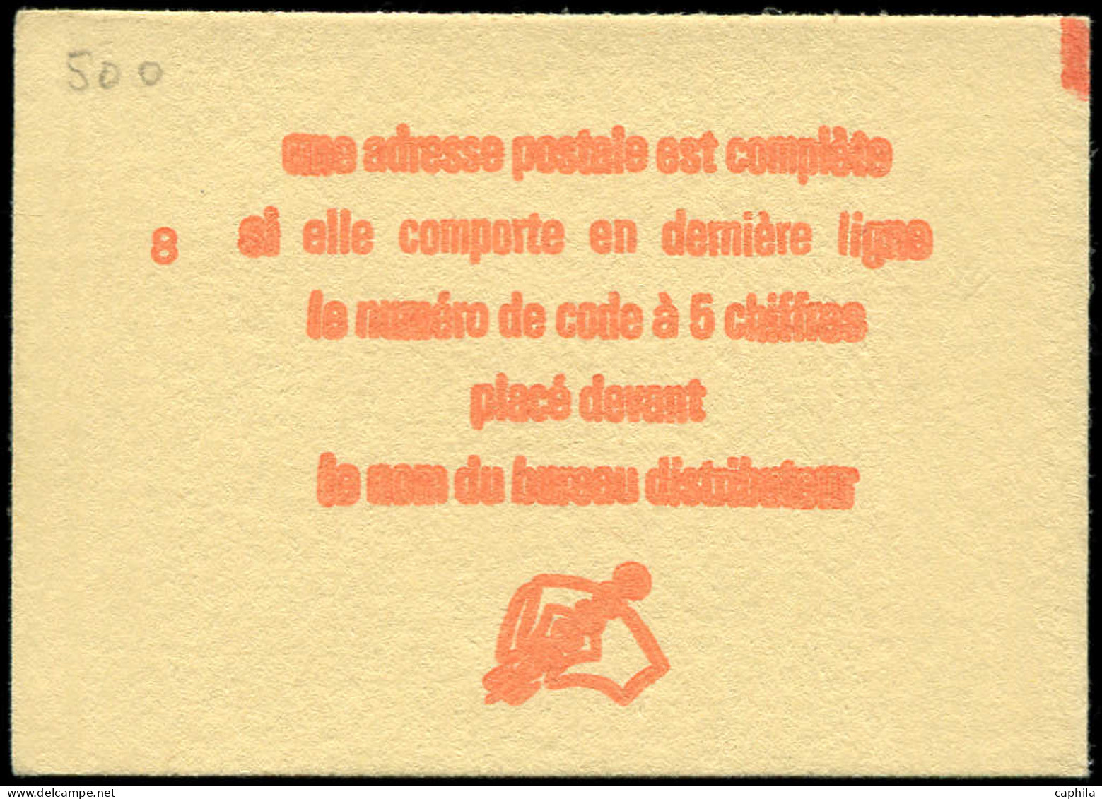 ** FRANCE - Carnets - 1816-C3a, 2 Timbres Imprimés Partiellement: 0.80 Béquet - Andere & Zonder Classificatie