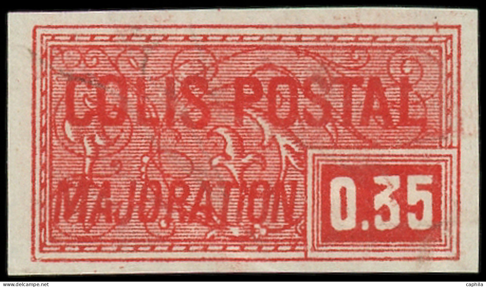 (*) FRANCE - Colis Postaux - 25, Impression Recto Et Verso: 35c. Rouge (Spink) - Mint/Hinged