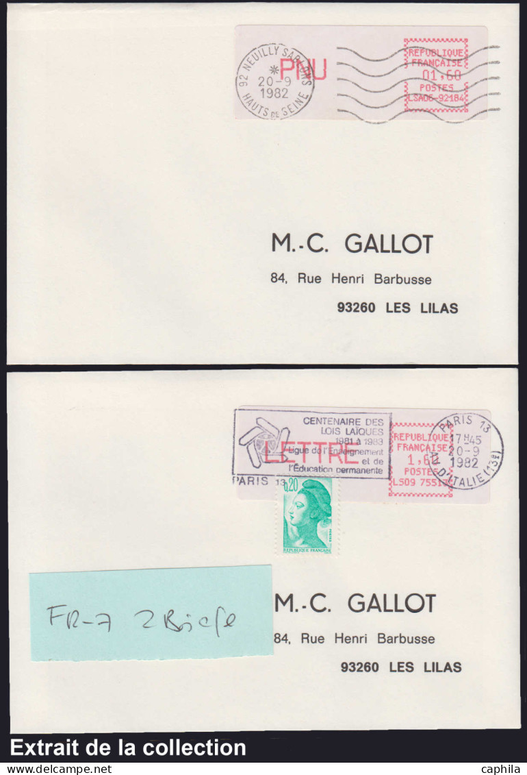 LOT FRANCE - Distributeurs - Enorme stock en 10 boites, oblitérés, Fdc, lettres circulées, idéal pour détailler (Michel)