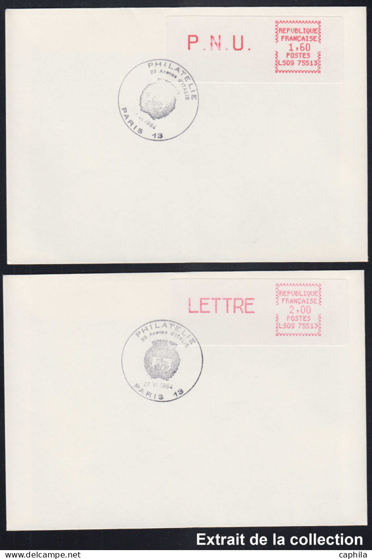 LOT FRANCE - Distributeurs - Enorme stock en 10 boites, oblitérés, Fdc, lettres circulées, idéal pour détailler (Michel)