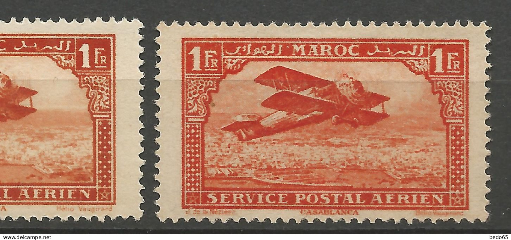 MAROC PA N° 7a Type L NEUF* TRACE DE  CHARNIERE   / Hinge / MH - Luchtpost