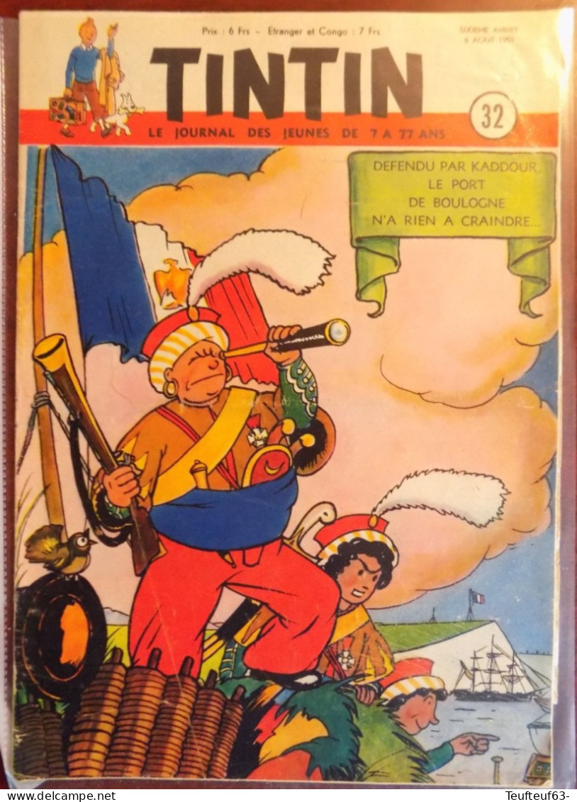 Tintin N° 32-1951 Couv. Laudy - Tintin