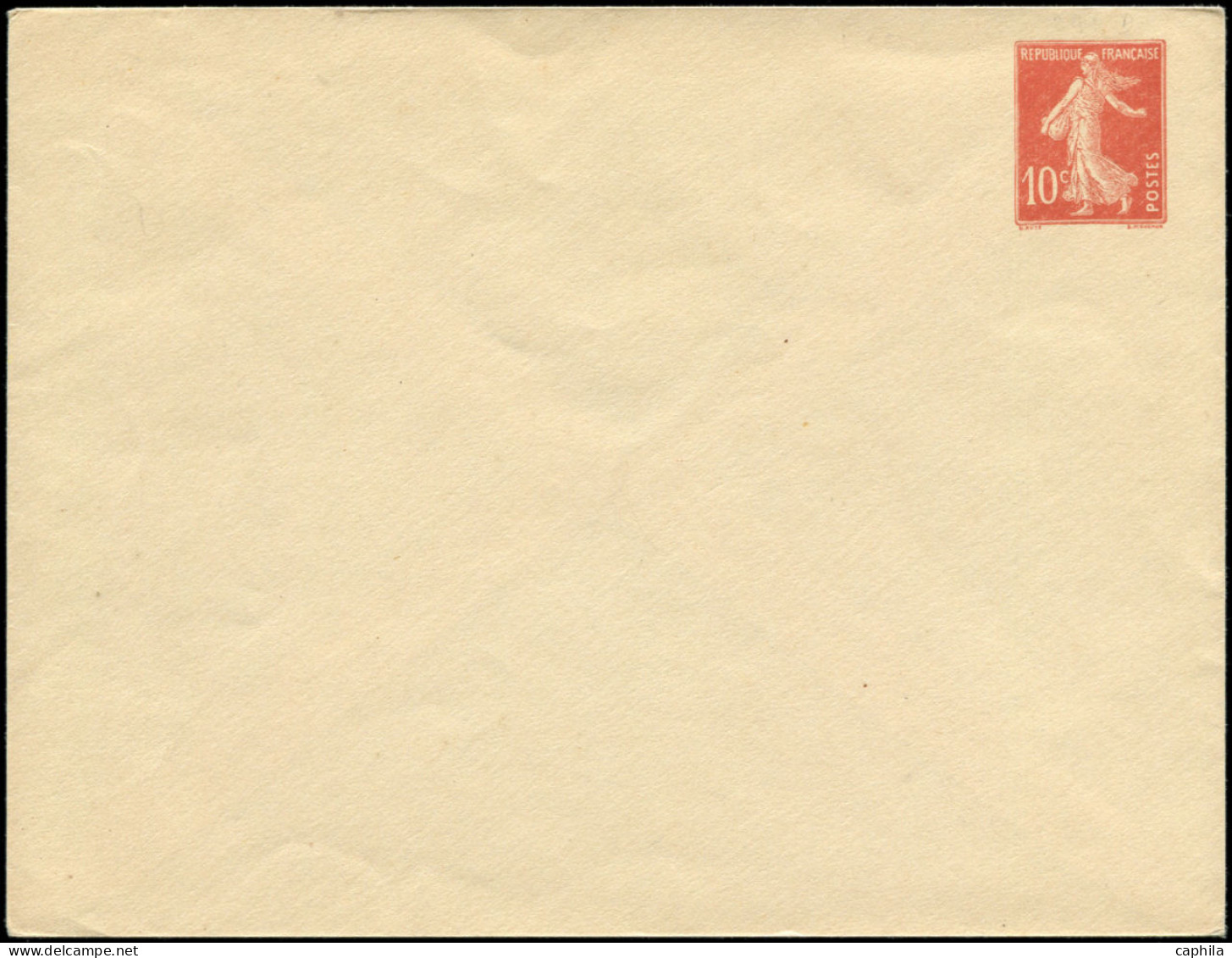 N FRANCE - Entiers Postaux - 138-E8, Enveloppe Papier Crème Vergé, Date 641: 10c. Semeuse Rouge - Other & Unclassified