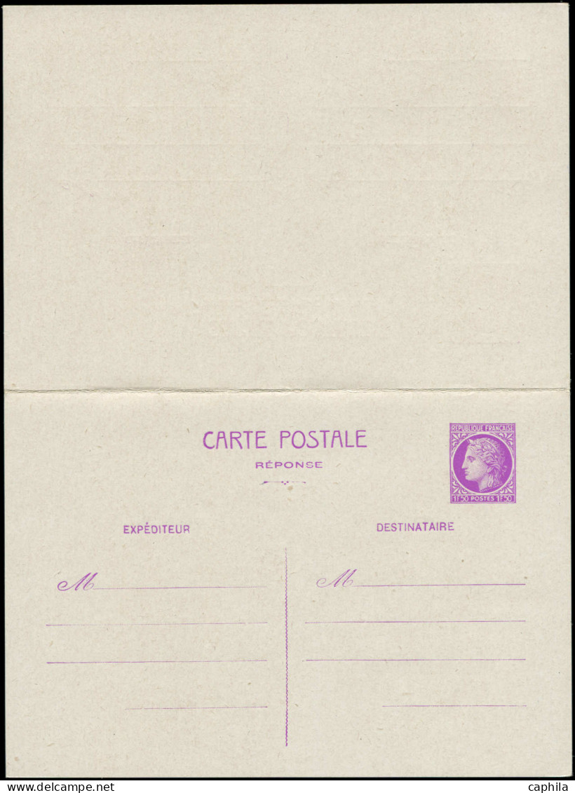 N FRANCE - Entiers Postaux - 679 CPRP, Carte Postale Avec Réponse Payée: 1.50f. + 1.50f. Lilas - Sonstige & Ohne Zuordnung