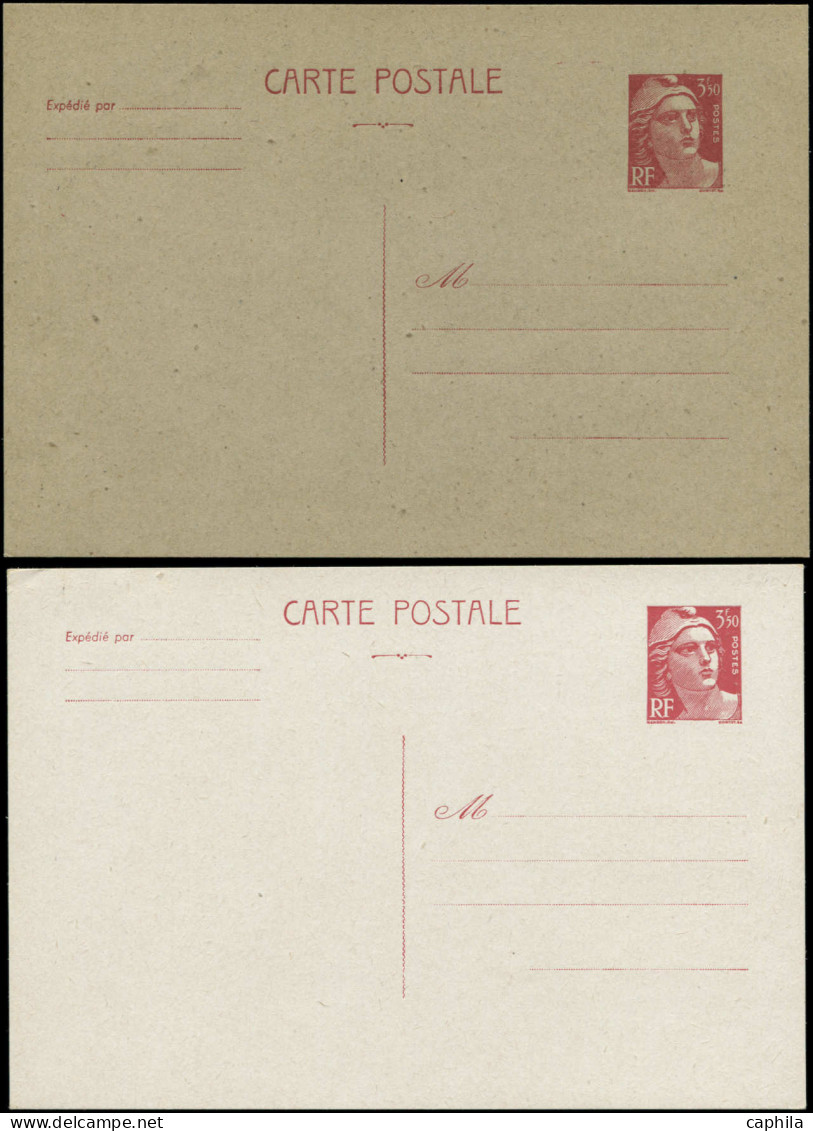 N FRANCE - Entiers Postaux - 716B CP1/2, 2 Cartes Postales: 3.50f. Gandon Rouge-brun - Other & Unclassified