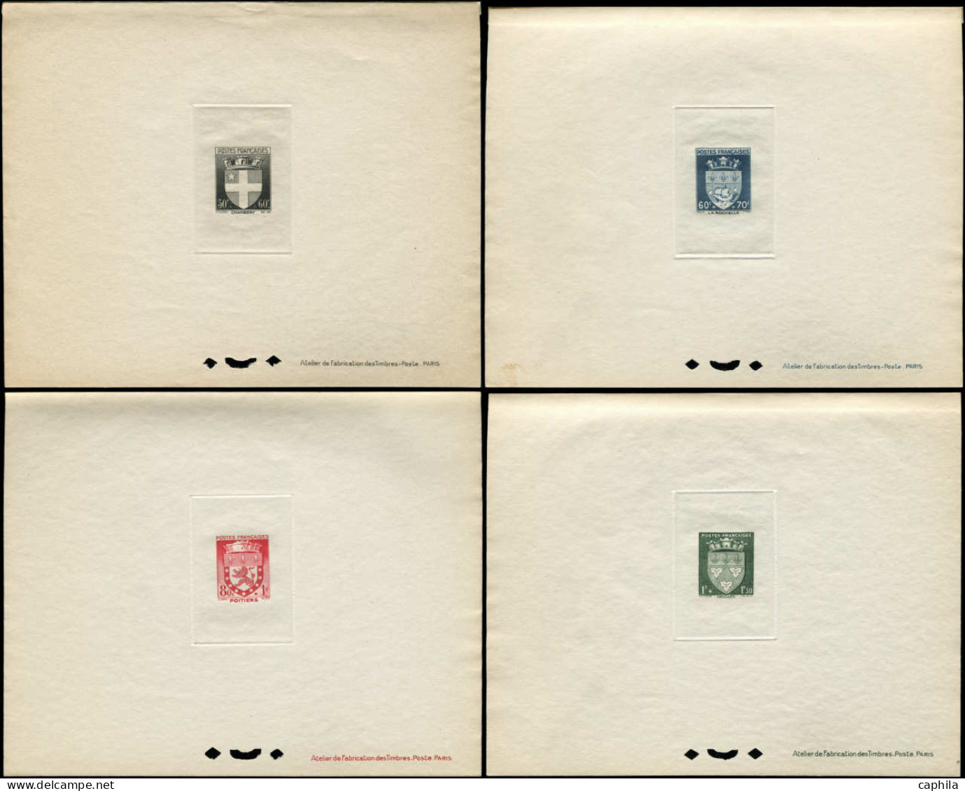 EPL FRANCE - Epreuves De Luxe - 553/64, 12 épreuves: 2ème Armoiries - Unused Stamps