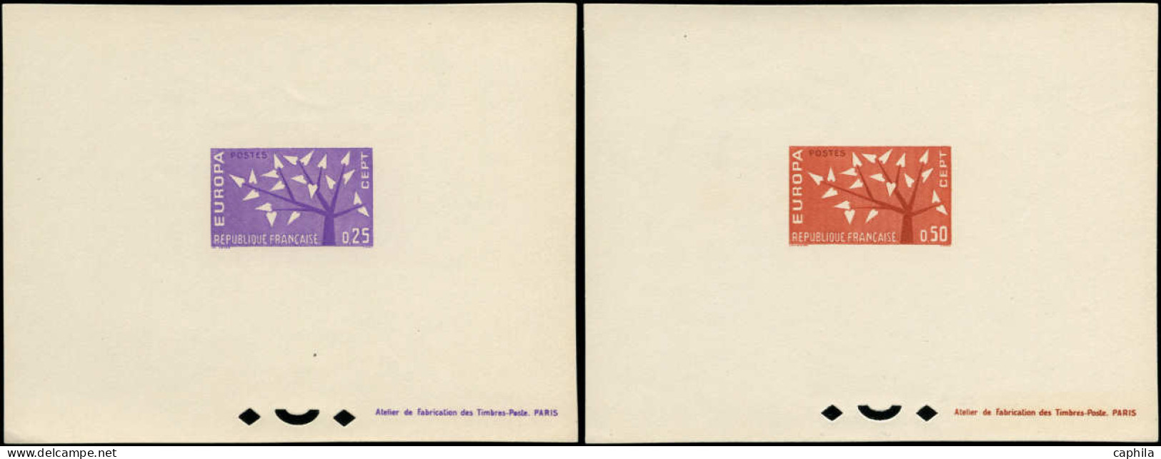 EPL FRANCE - Epreuves De Luxe - 1358/59, 2 épreuves: Europa 1962 - Unused Stamps
