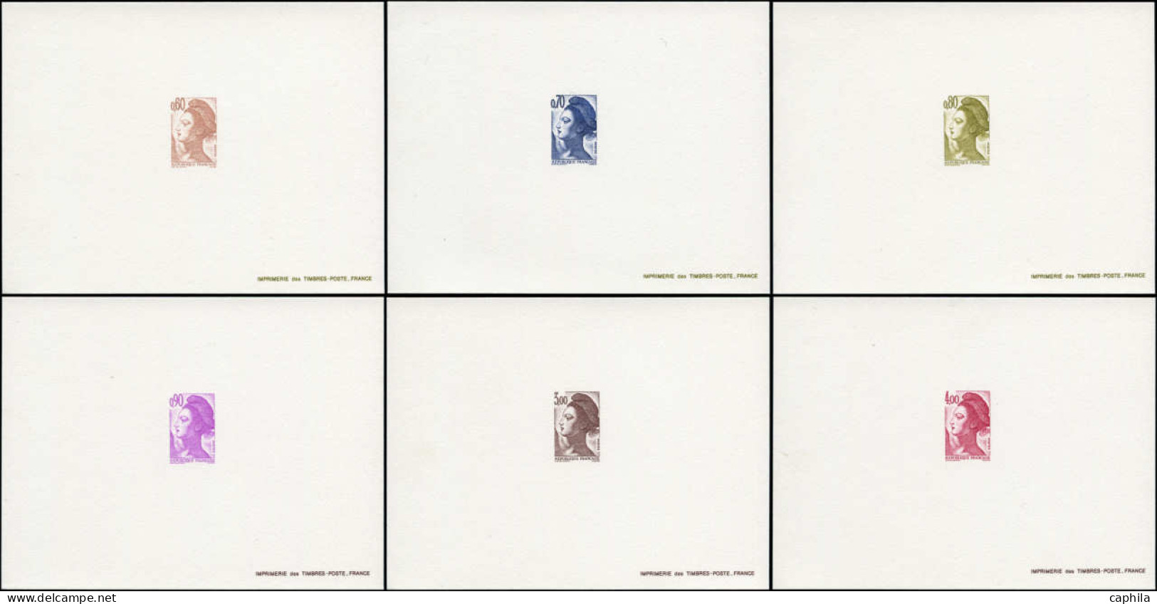EPL FRANCE - Epreuves De Luxe - 2239/44, 6 épreuves, Type Liberté - Unused Stamps