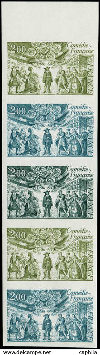 ** FRANCE - Essais De Couleurs - 2106, Bande De 5 Essais De Couleurs Différents, Bdf: 2.00f. Comédie Française (Spink) - Other & Unclassified