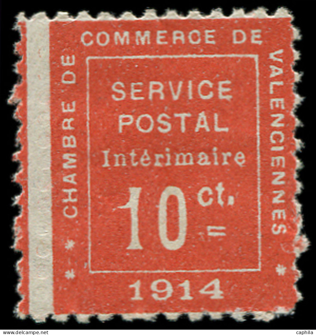 * FRANCE - Guerre - 1, Valencienne: 10c. Vermillon, Signé - War Stamps