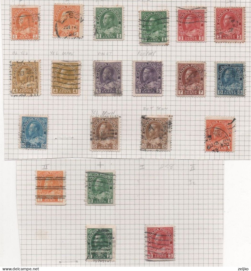 Canada, Used, 1922, Michel 105-114 And Parcially Imperforated - Used Stamps