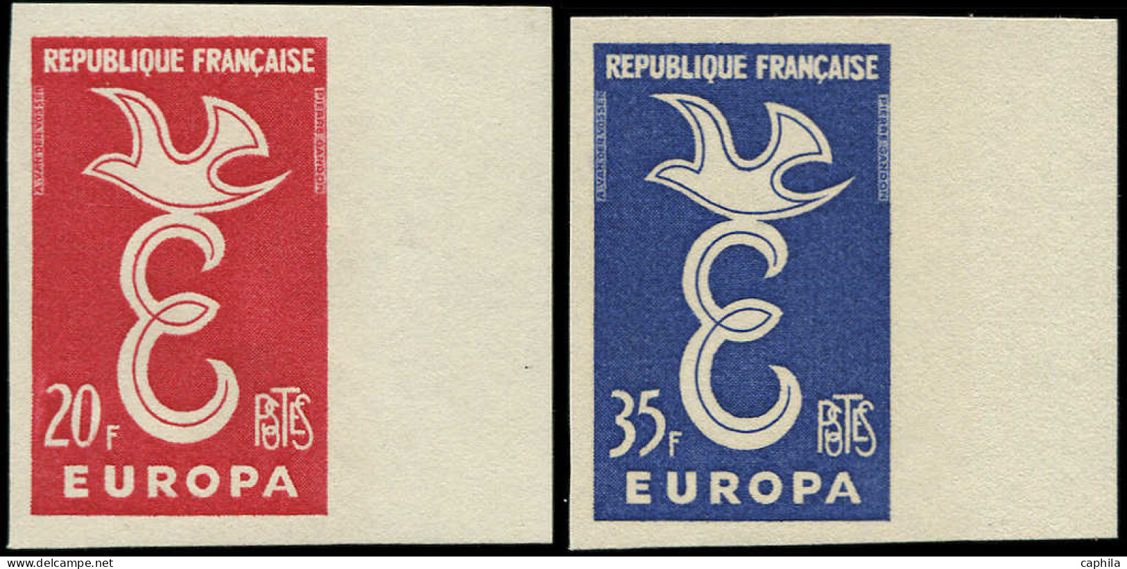 ** FRANCE - Non Dentelés - 1173/74, Bdf: Europa 1958 (Spink) - Non Classés