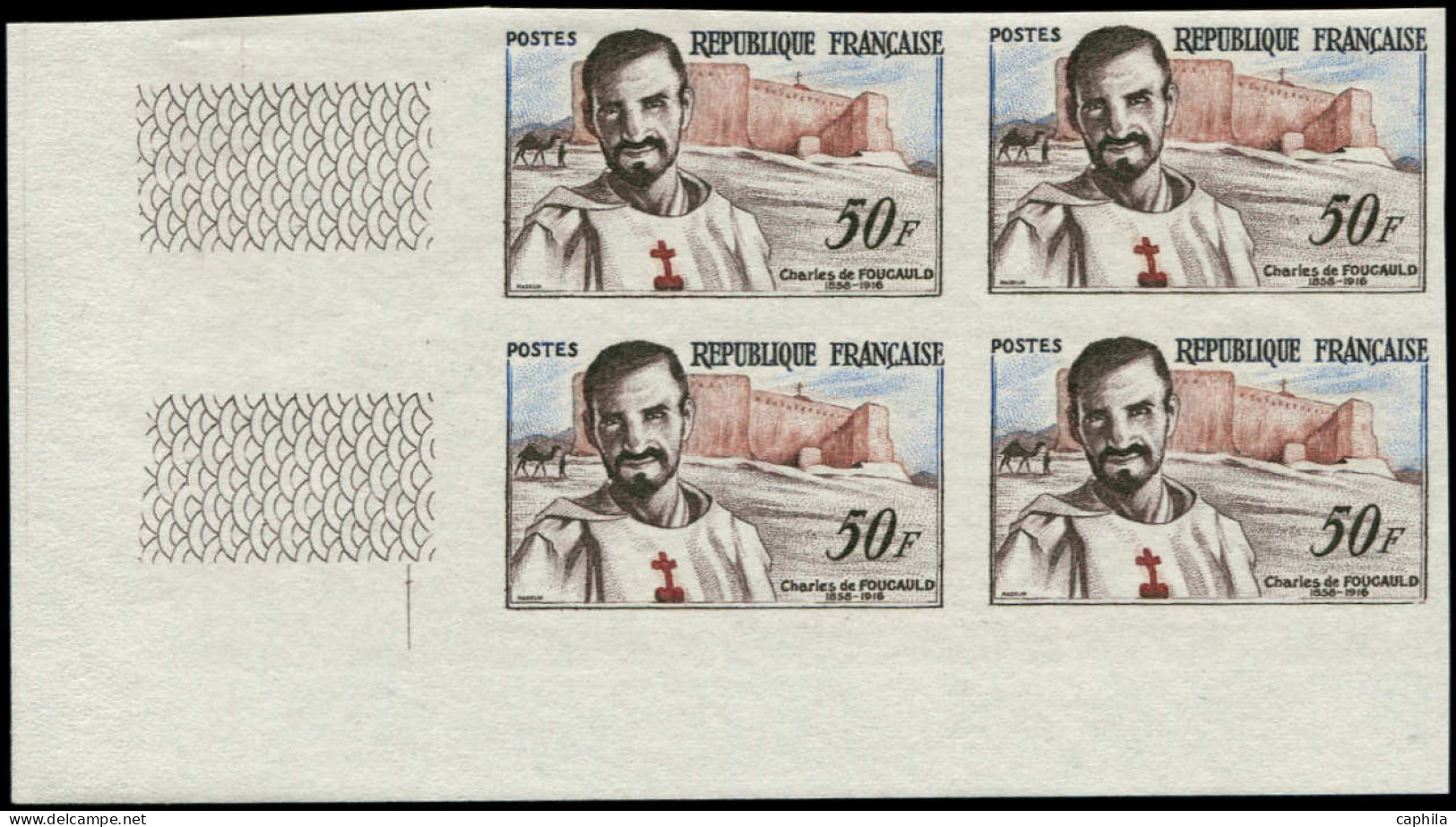 ** FRANCE - Non Dentelés - 1191a, Bloc De 4: Charles De Foucauld (Spink) - Neufs