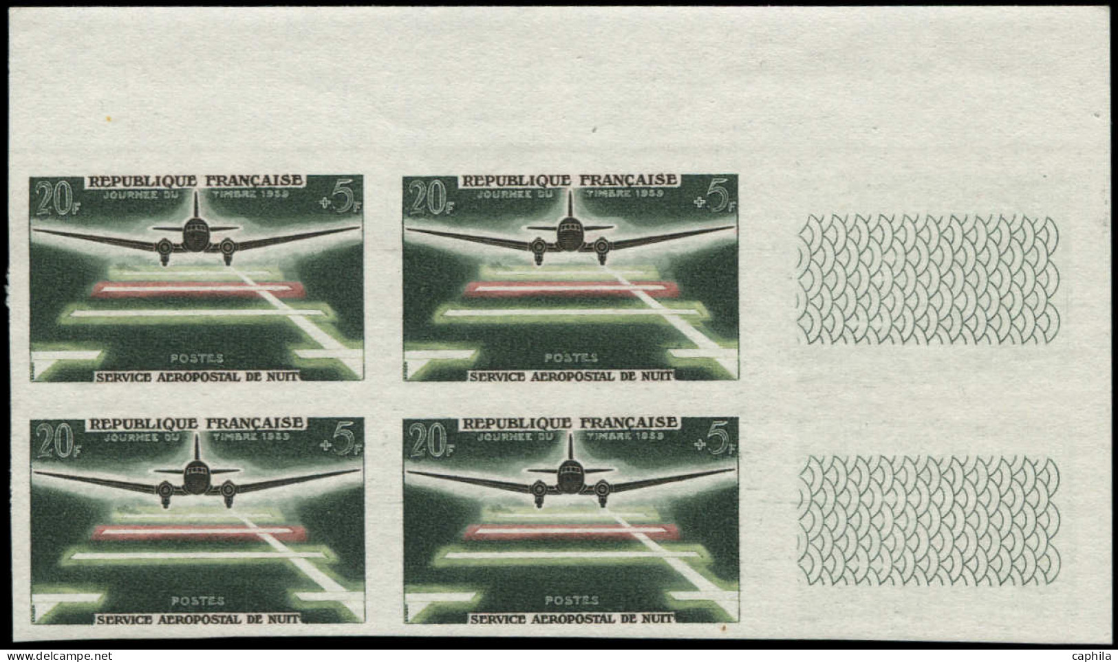 ** FRANCE - Non Dentelés - 1196a, Bloc De 4, Cdf: Service Postal De Nuit (Spink) - Unused Stamps