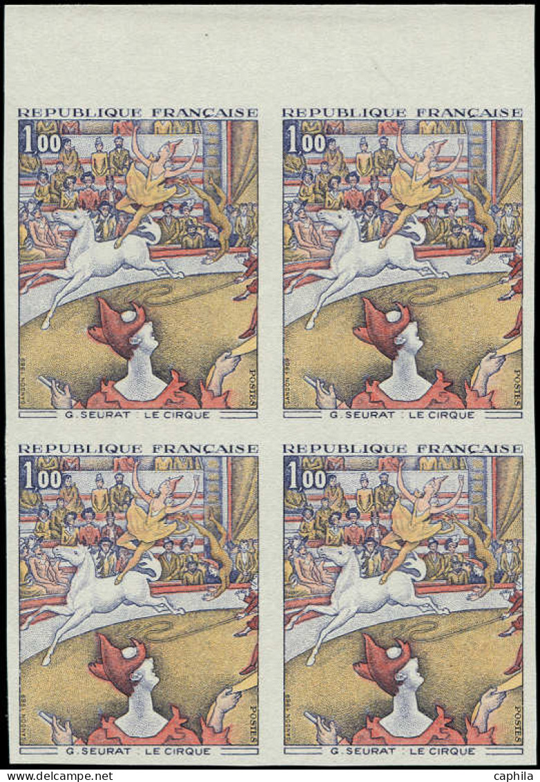 ** FRANCE - Non Dentelés - 1588Aa, Bloc De 4, Bdf: 1.00f. Le Cirque De Seurat - Ohne Zuordnung