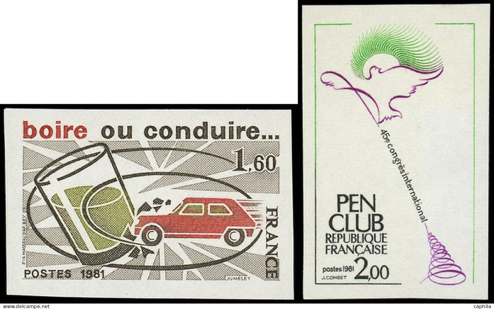 ** FRANCE - Non Dentelés - 2159 + 2164/67, 5 Valeurs: Commémoratifs 1981 - Unclassified