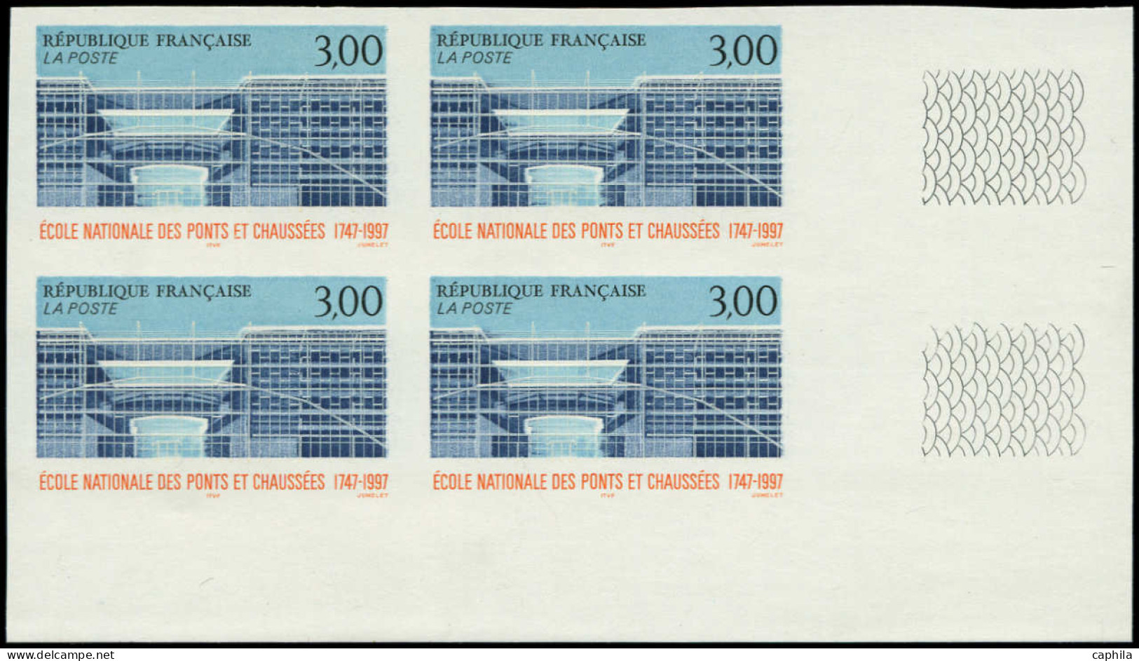 ** FRANCE - Non Dentelés - 3047a, Bloc De 4 Cdf (50 Exemplaires Connus): Ecole Nationale Des Ponts Et Chaussées - Unclassified