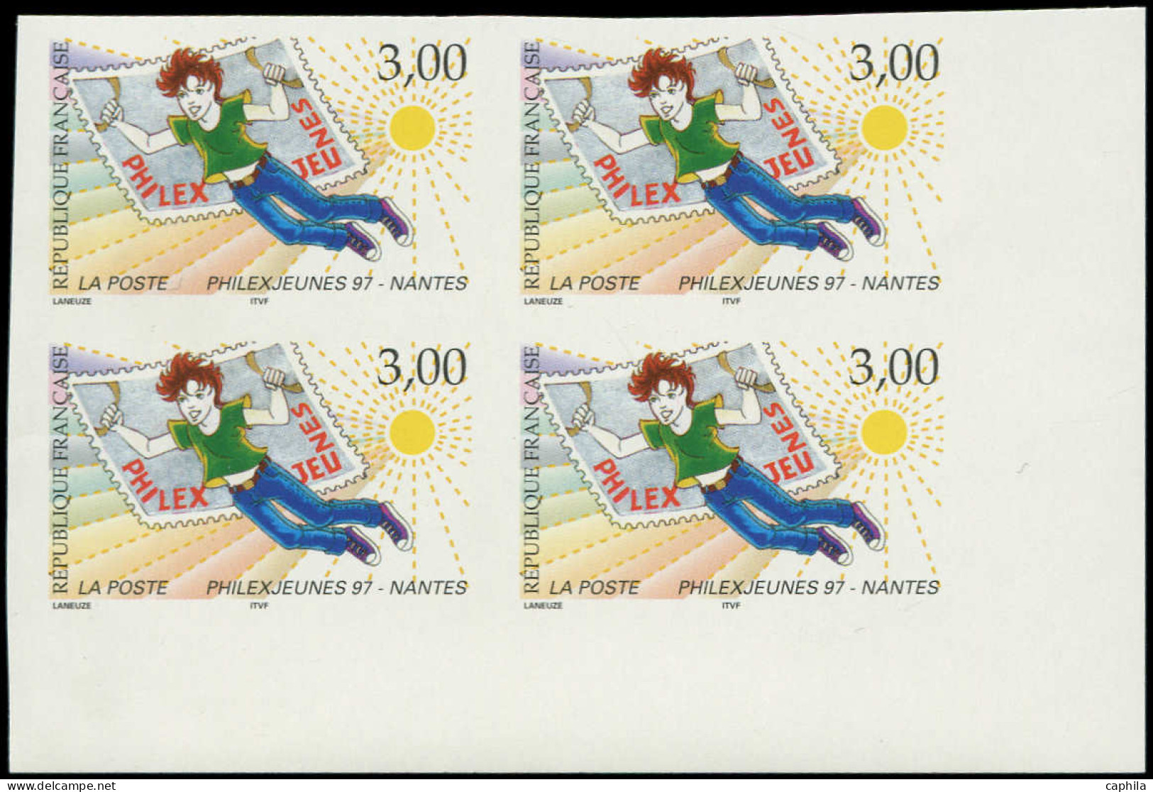 ** FRANCE - Non Dentelés - 3059a, Bloc De 4 Cdf (50 Exemplaires Connus): Philexjeunes 97 - Unclassified