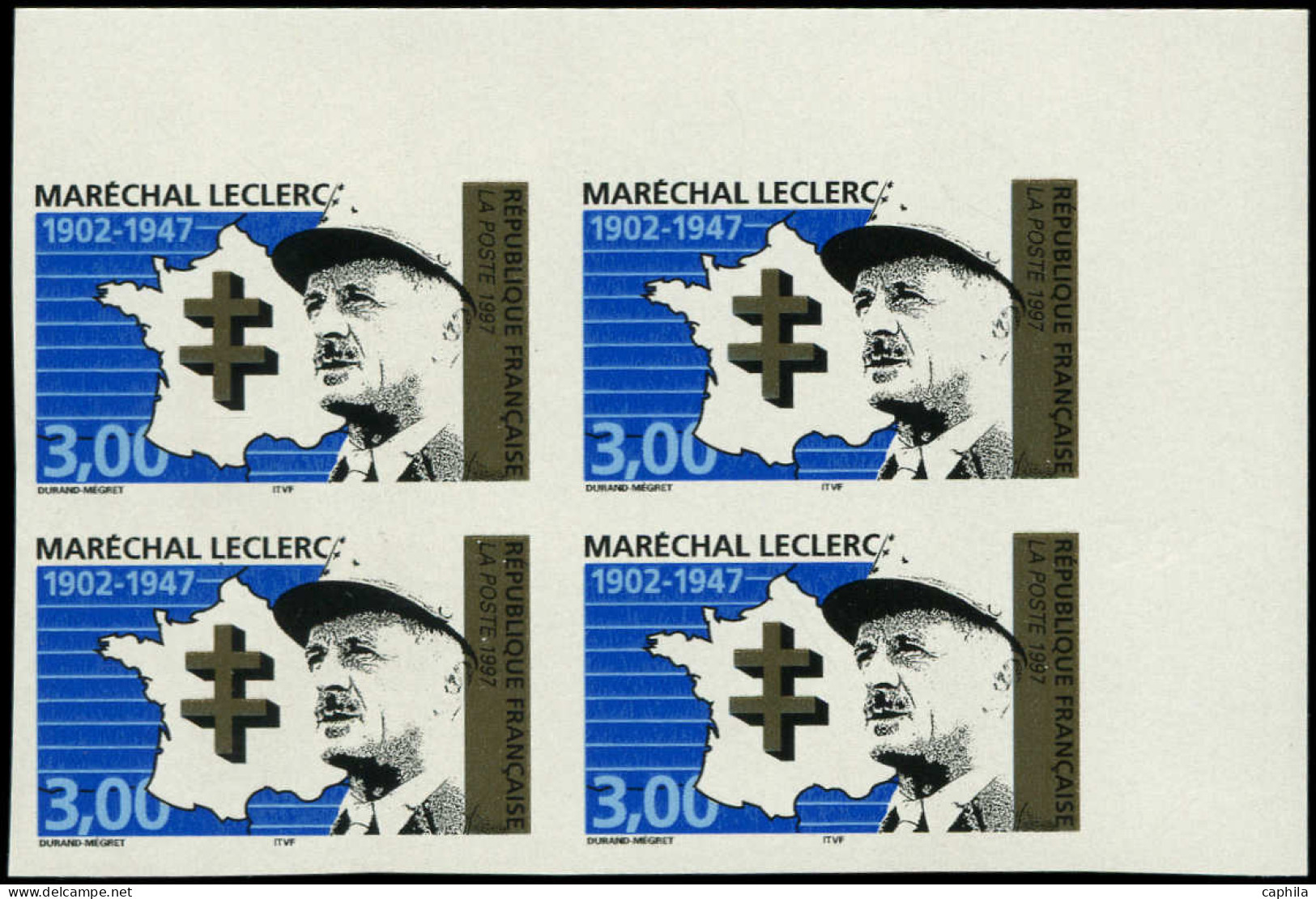 ** FRANCE - Non Dentelés - 3126a, Bloc De 4 Cdf (50 Exemplaires Connus): Maréchal Leclerc - Unclassified