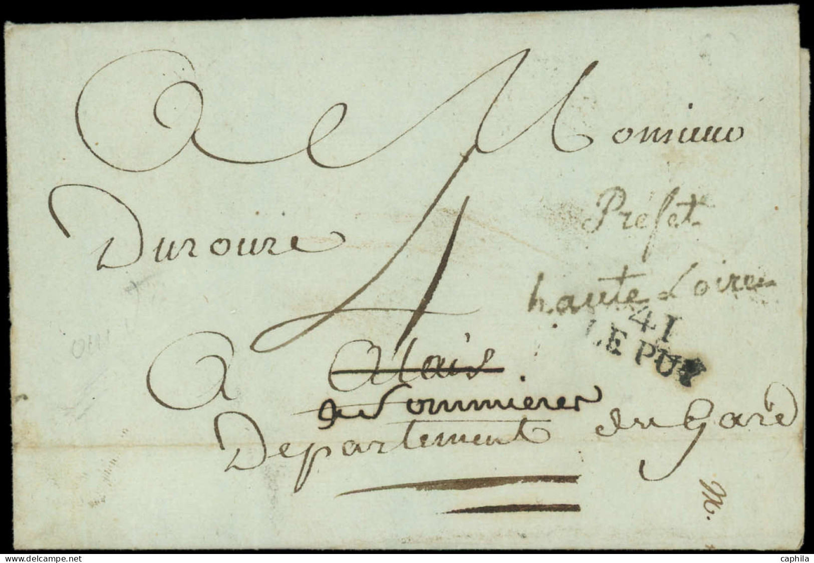 LET FRANCE - Oblitérations - MP DEB. 29/ALAIS, Lettre Du Puy De 1807 - Other & Unclassified