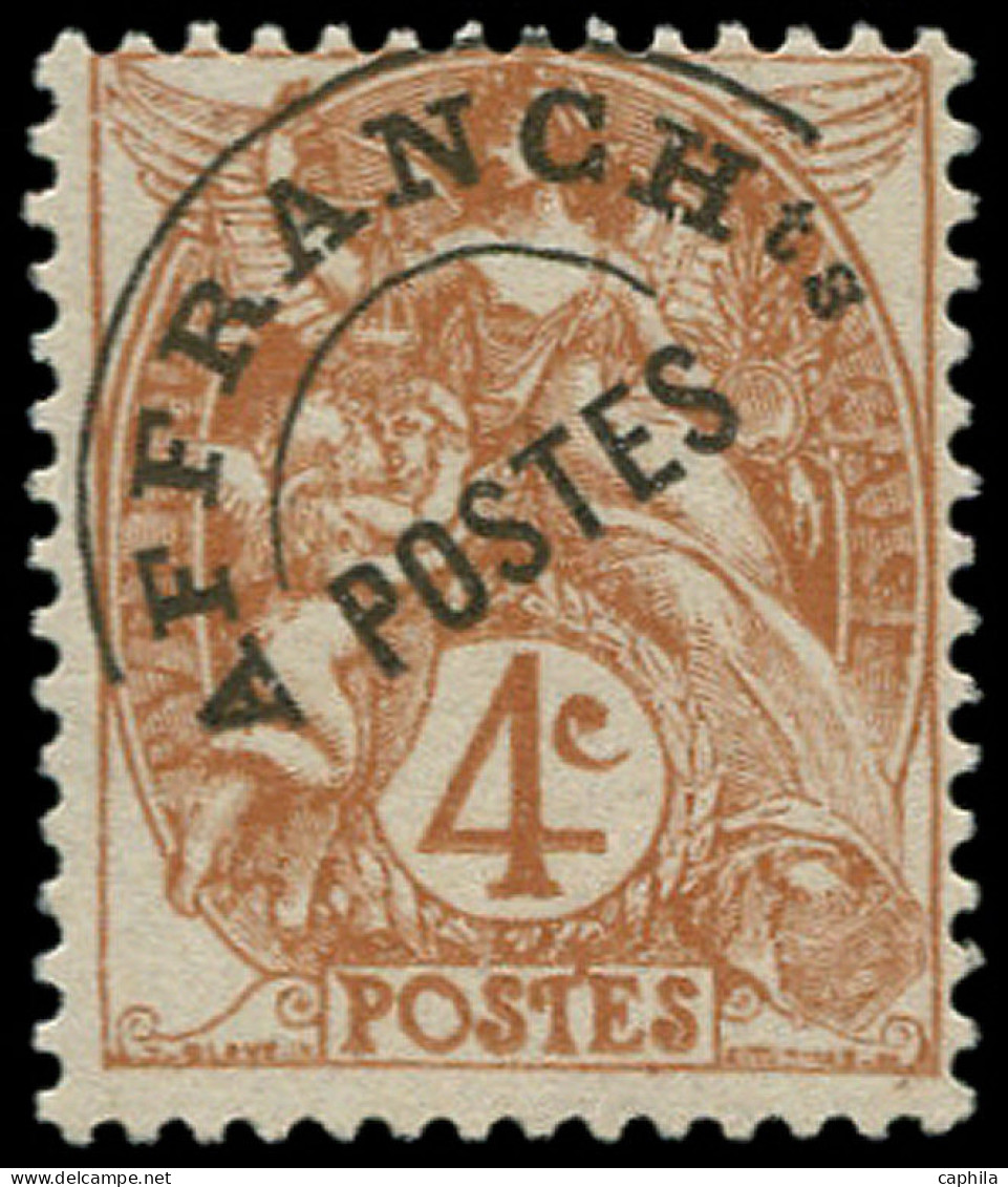 ** FRANCE - Préoblitérés - 40a, Signé Calves, Type II Surcharge à Plat: 4c. Brun - 1893-1947
