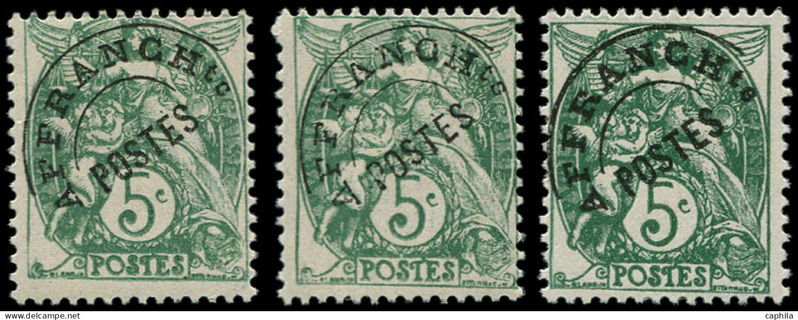 ** FRANCE - Préoblitérés - 41, Les 3 Types 41/41a/41b: 5c. Vert - 1893-1947