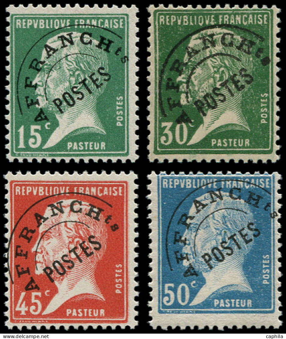 ** FRANCE - Préoblitérés - 65/68, Complet: Type Pasteur - 1893-1947