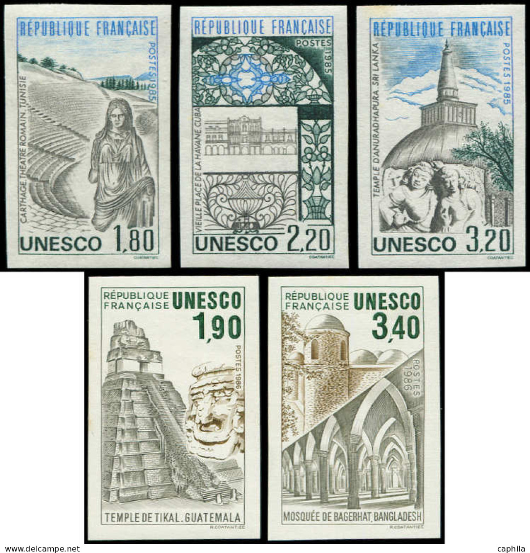 ** FRANCE - Service - 88/92, Non Dentelés: Patrimoine De L'UNESCO - Mint/Hinged
