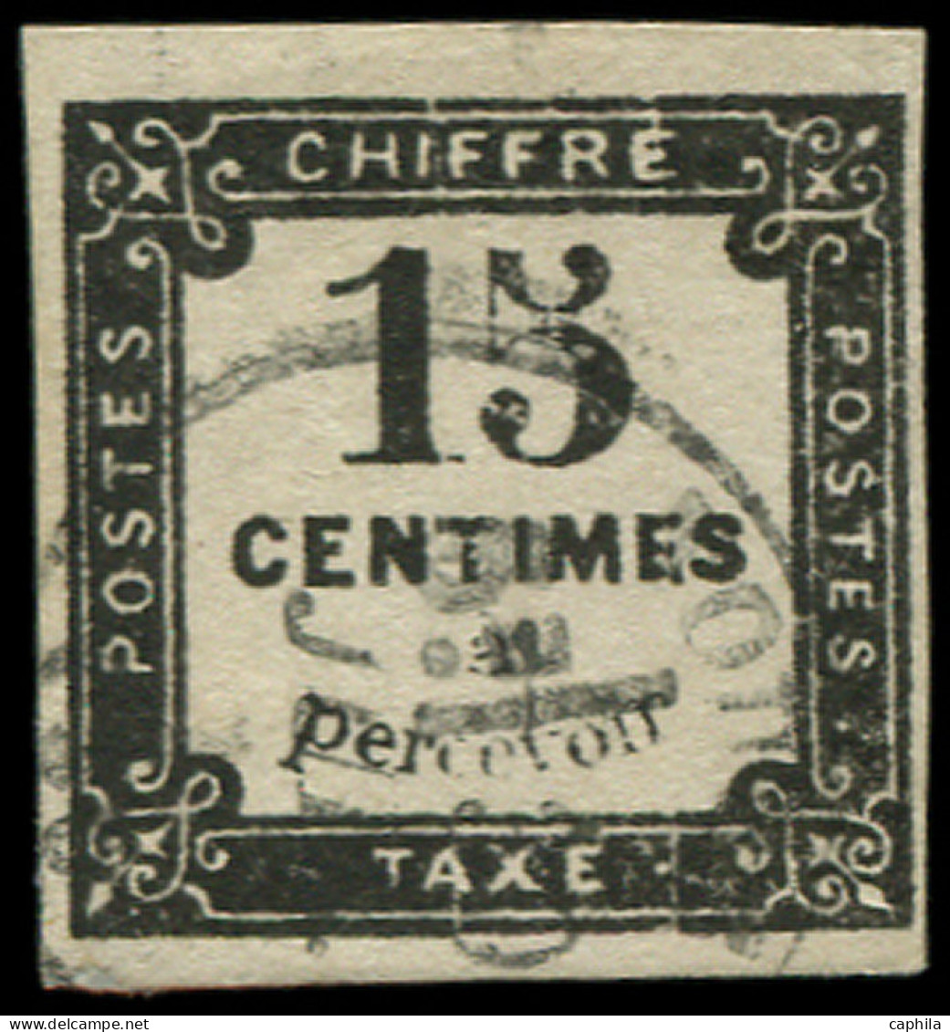O FRANCE - Taxe - 4, Signé Calves: 15c. Noir Lithographié - 1859-1959 Gebraucht