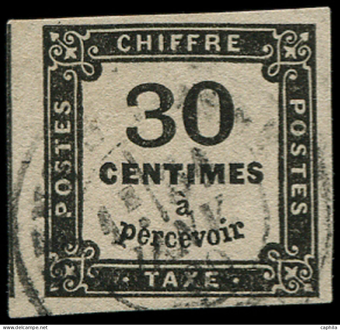 O FRANCE - Taxe - 6, Signé Calves: 10c. Noir - 1859-1959 Afgestempeld