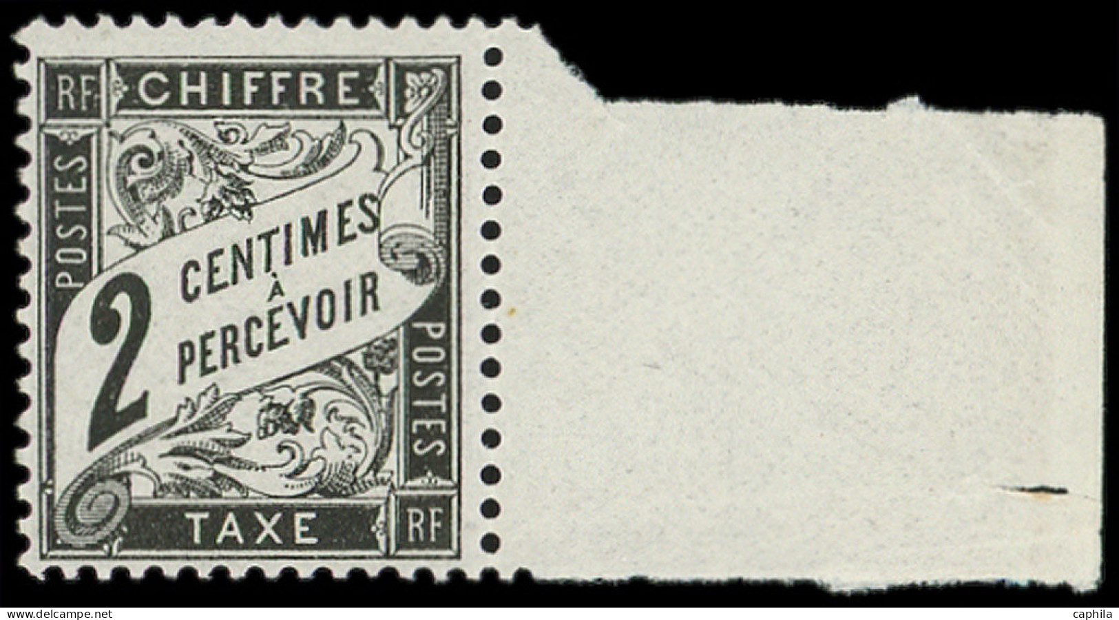 ** FRANCE - Taxe - 11, Très Beau, Bord De Feuille: 2c. Noir - 1859-1959 Neufs