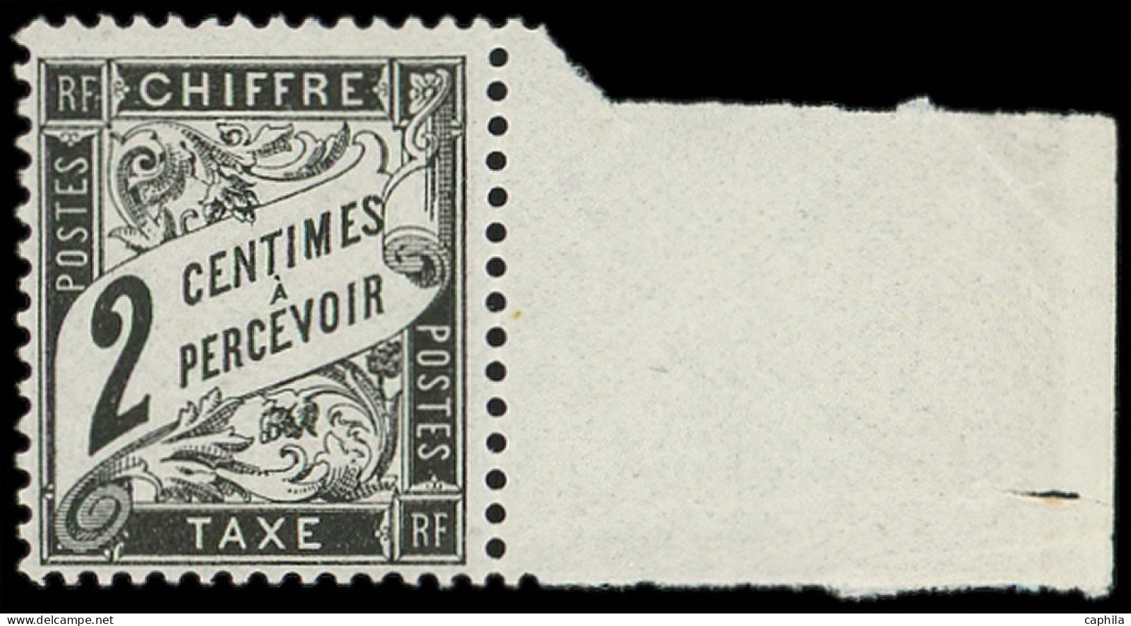 ** FRANCE - Taxe - 11, Très Beau, Bord De Feuille: 2c. Noir - 1859-1959 Mint/hinged