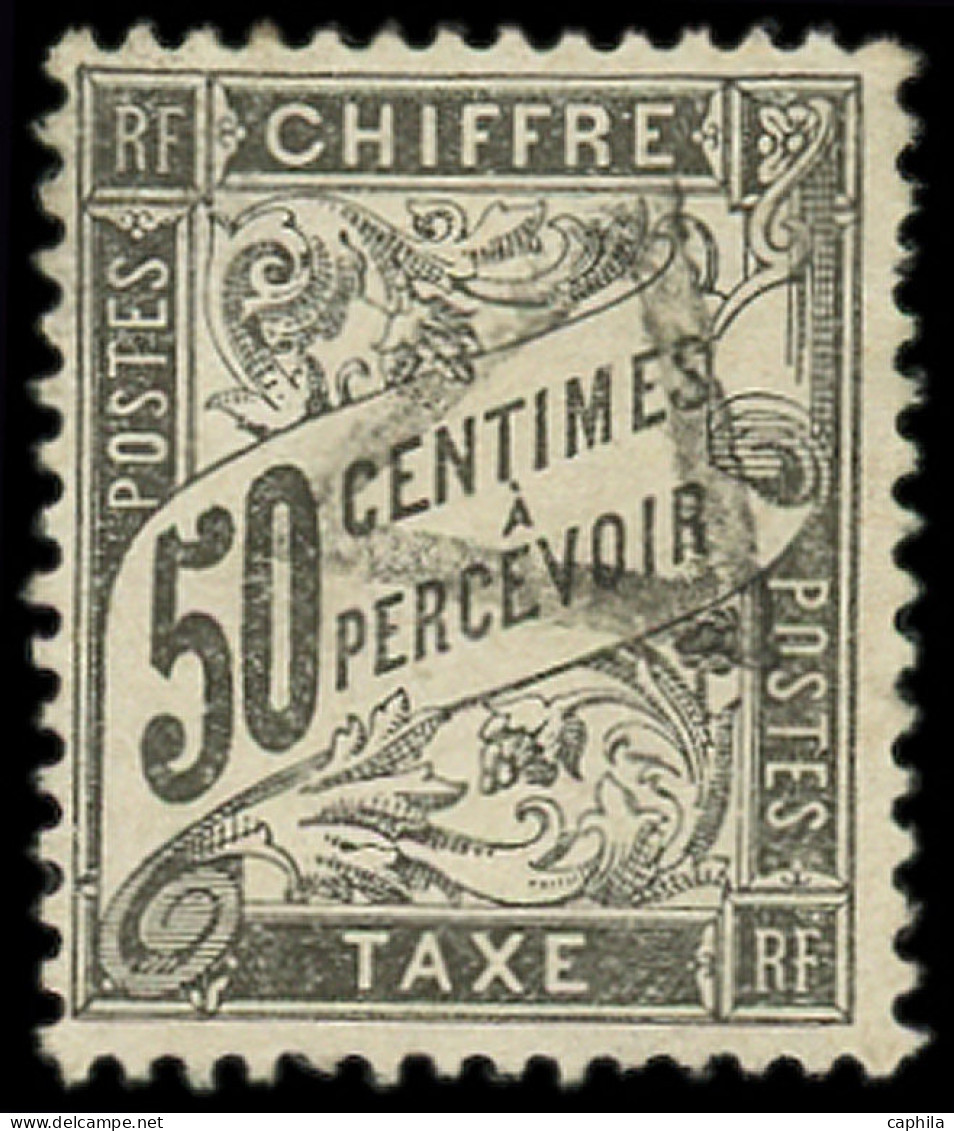 O FRANCE - Taxe - 20, 50c. Noir - 1859-1959 Used