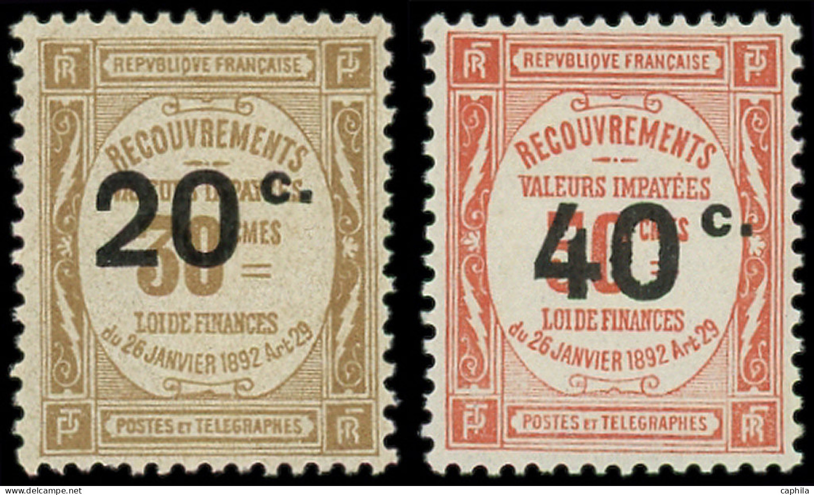 ** FRANCE - Taxe - 49/50: Recouvrements - 1859-1959 Mint/hinged