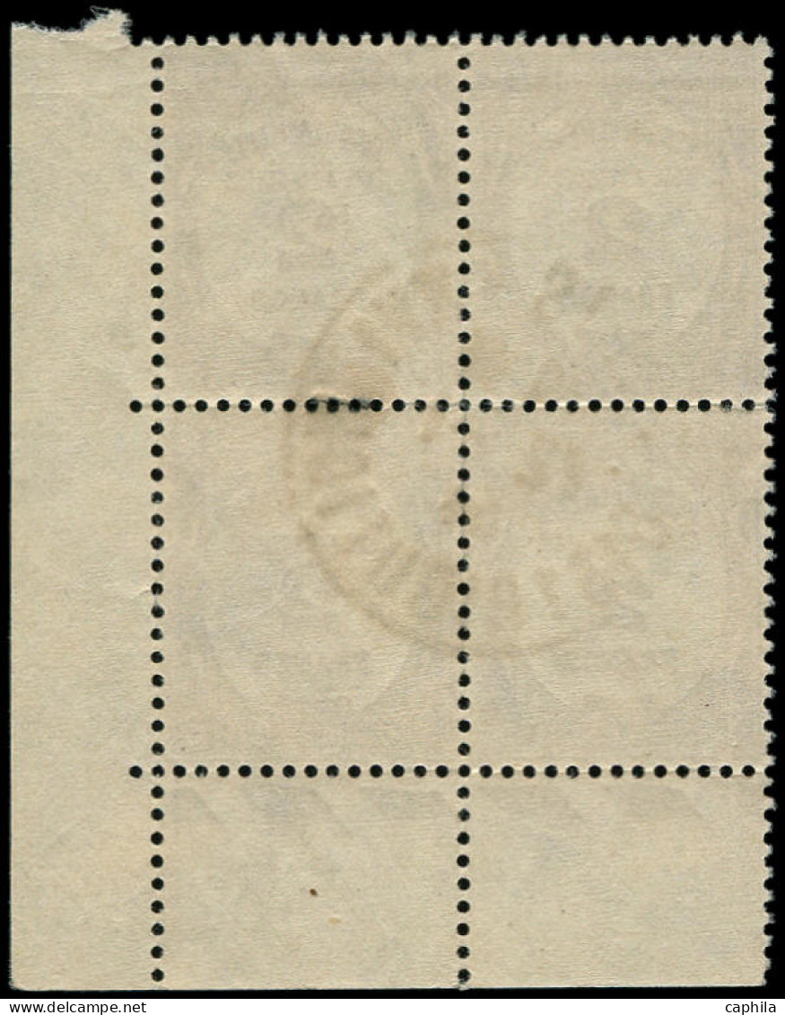 O FRANCE - Taxe - 62, Bloc De 4 Coin Daté 15/6/31: 2f. Sépia  (Spink) - 1859-1959 Oblitérés