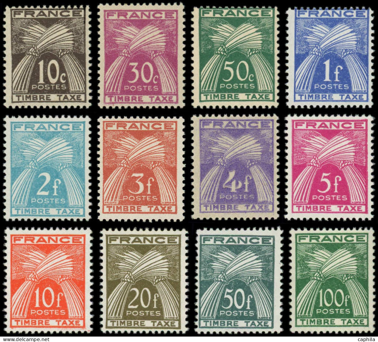 ** FRANCE - Taxe - 78/89, Complet 12 Valeurs - 1859-1959 Nuevos