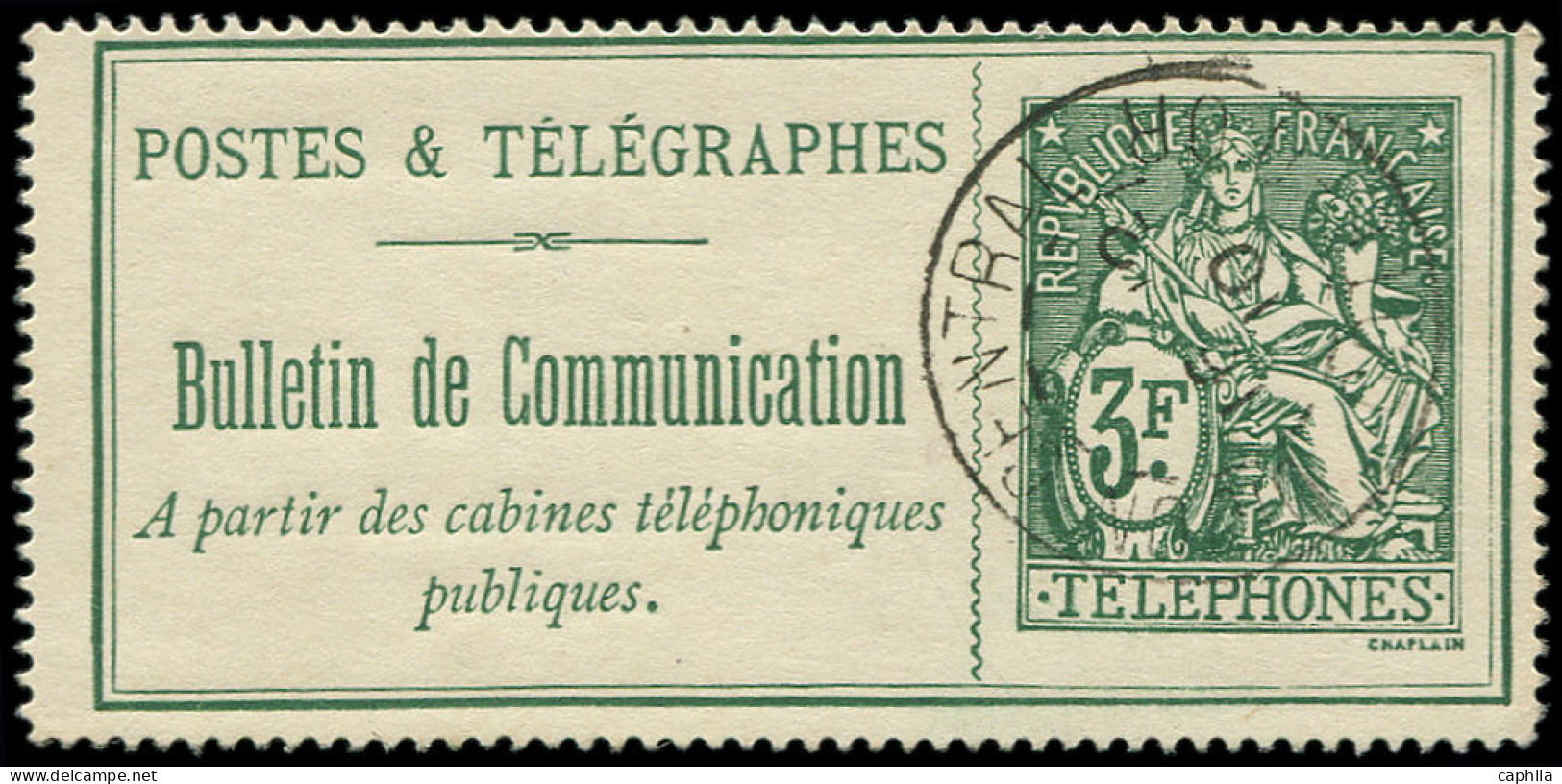 O FRANCE - Téléphone - 30, Superbe: 3f. Vert - Telegraph And Telephone