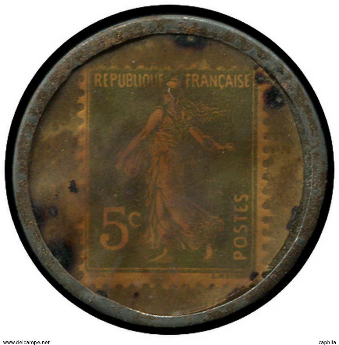 FP FRANCE - Timbres Monnaie - 137, 5c. Semeuse Vert : "Dames De France - 5- Nouveautés - Bordeaux" (timbre Oxydé) - Other