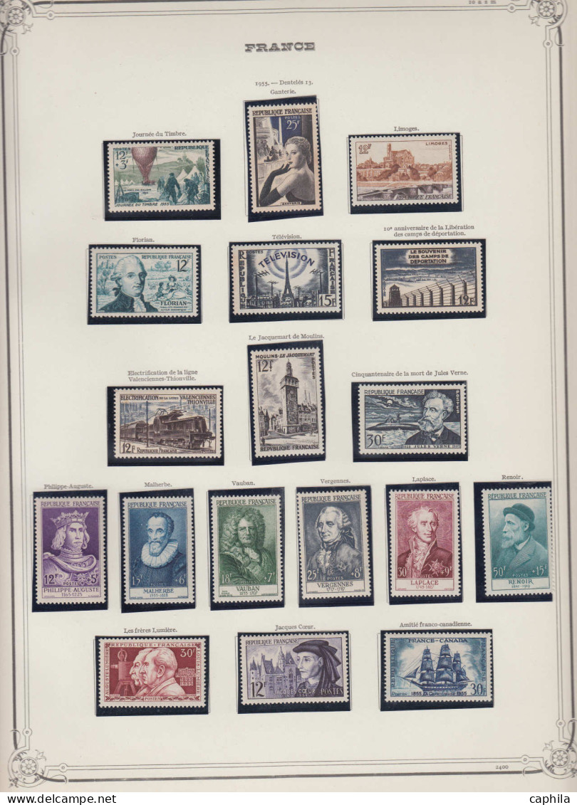 LOT FRANCE - Lots & Collections - Collection de France poste 1945/1965, quasi complet, neufs (**/*) + poste aérienne et 