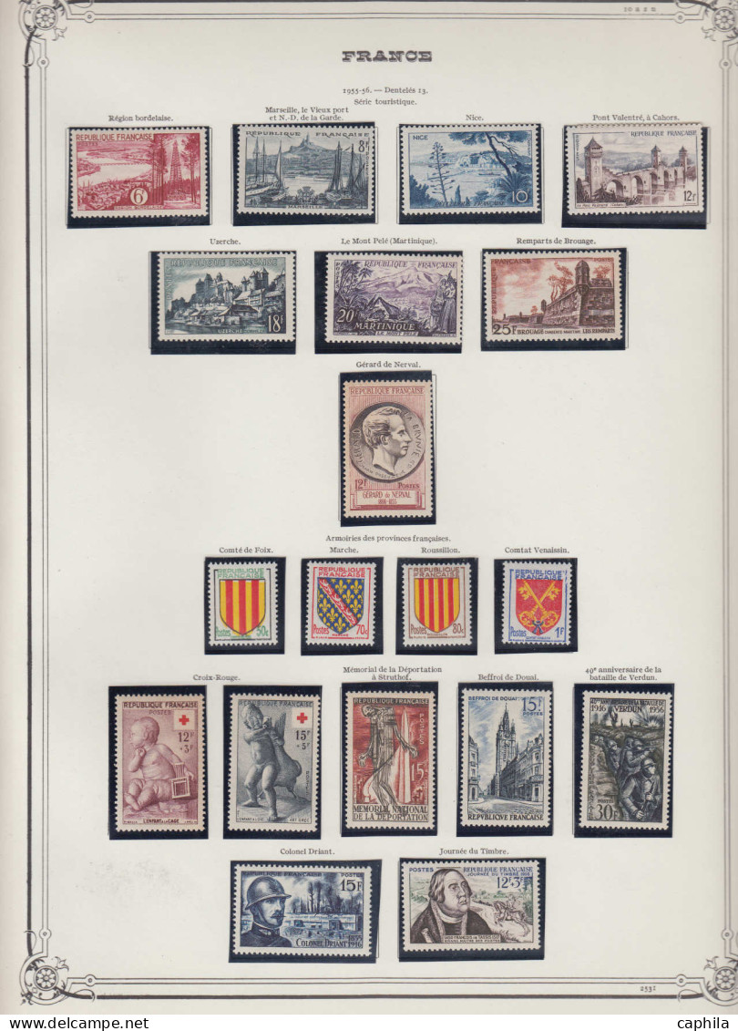 LOT FRANCE - Lots & Collections - Collection de France poste 1945/1965, quasi complet, neufs (**/*) + poste aérienne et 