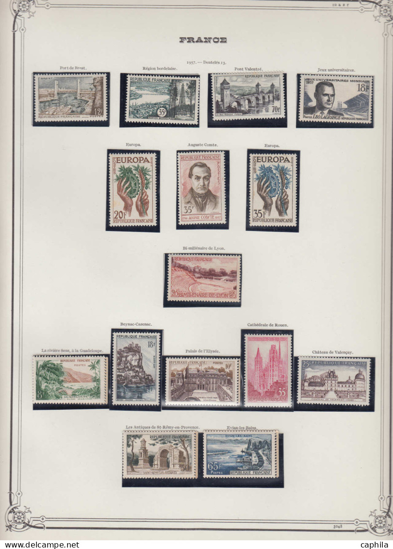 LOT FRANCE - Lots & Collections - Collection de France poste 1945/1965, quasi complet, neufs (**/*) + poste aérienne et 