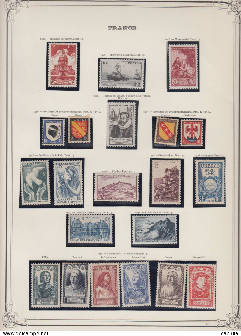 LOT FRANCE - Lots & Collections - Collection de France poste 1945/1965, quasi complet, neufs (**/*) + poste aérienne et 