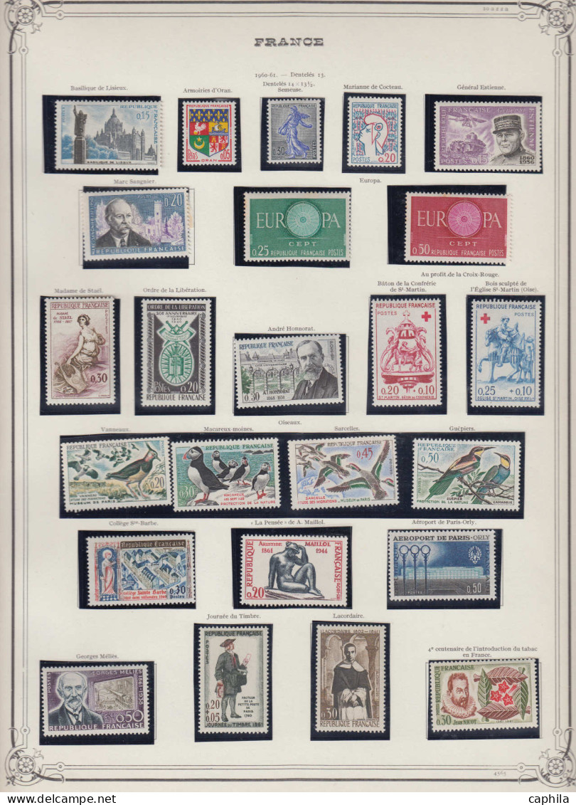 LOT FRANCE - Lots & Collections - Collection de France poste 1945/1965, quasi complet, neufs (**/*) + poste aérienne et 